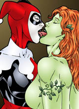 Sexy  Ivy and sexy Harley Quinn sex